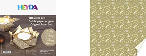 Heyda Origami-Papier-Set „Lucia Or“, 80 g/m2, inkl. Anleitung (evtl. nicht in dt. Sprache)