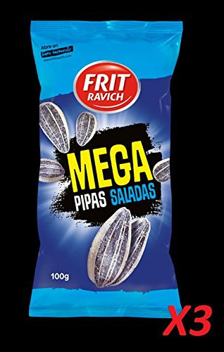 Pipas MEGA Graines de Tournesol salées frit Ravich 100grs - lot de 3 unités