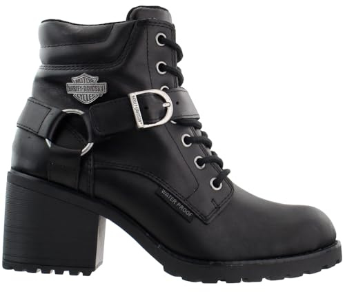 Harley-Davidson Women's Howell 5 Waterproof Motorcycle Boots, D84664 (Blk, 6)