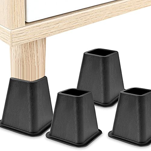 Alzata per mobili in 4 Parti, Alzata per mobili di, Supporti per mobili Regolabili, Supporti per Letti, Supporti Tavolo, Supporti per sedie o Supporti per divani, 16,5 * 15,5 cm, 500