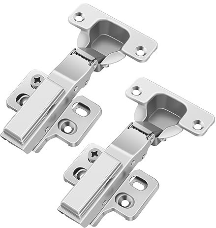 SHUHANG Soft Close Hinges 35mm, Cabinet Hinges Full Overlay 100 Dehree, Heavy Duty Kitchen Cupboard Hinges for Kitchen Cabinet, 1 Pair (2 Pcs)