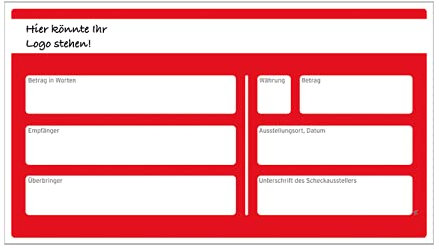 Personalisierbarer -Susi- Spendenscheck PR-Scheck, bedruckt mit Ihrem Wunschtext und Logo, (1 Stück) - Größe: 30 x 17 cm