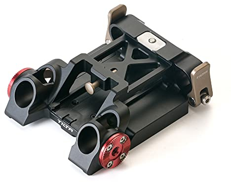 (Black) TILTA TA-BSP6-15-B 15mm LWS Baseplate Type VI för BMPCC 6K Pro Blackmagic Pocket Cinema Camera 6K Pro basplatta