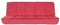 PATIO Auflagen für Hollywoodschaukel 3 Sitzer Latina 150 cm Bankauflage rot Sitzpolster mit Rückenlehne Volant vorne
