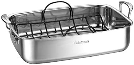 Cuisinart 7117-15NSR 15 Stainless Steel Roaster w/Non-Stick Rack Chef's-Classic-Stainless-Cookware-Collection, Inch