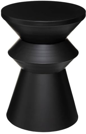 Table à Café Totem en Métal Noir - Atmosphera