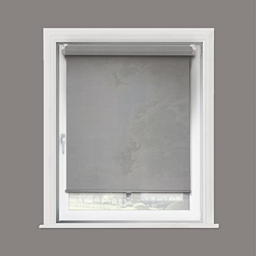 MADECOSTORE Store Enrouleur tamisant Automatique sans percer - Gamme Must - Gris - L46 x H160cm