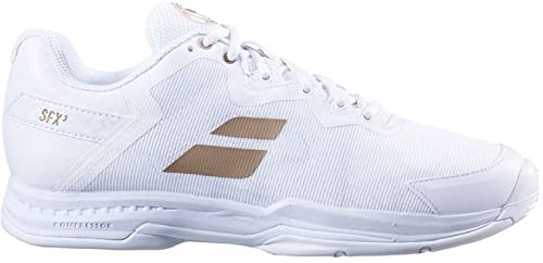 Babolat Herr SFX3 All Court Wimbledon tennisskor, vit/guld (US herrstorlek 8)