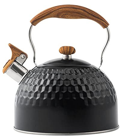Retorno Bouilloire sifflante pour cuisinière - Bouilloire à thé sifflante en Acier Inoxydable Vintage - Théière pour cuisinière avec poignée résistante à la Chaleur, théière, Cuisine