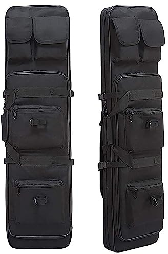 DFANCE Waffentasche Gewehrtasche Gewehrfutteral,Taktische Waffentasche Armee Airsoft Gun Case Bag Wanderrucksack Jagdausrüstung Jagd Schießstand Zubehör,117cm,Black