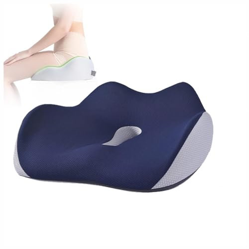 HAZARA Sitzkissen Orthopädisch, Steißbeinkissen Wirkt Schmerzreduzierend, Steissbeinkissen Entlastung auch zur Steißbein-Entlastung für Auto,Sofa,Büro,A-Blue