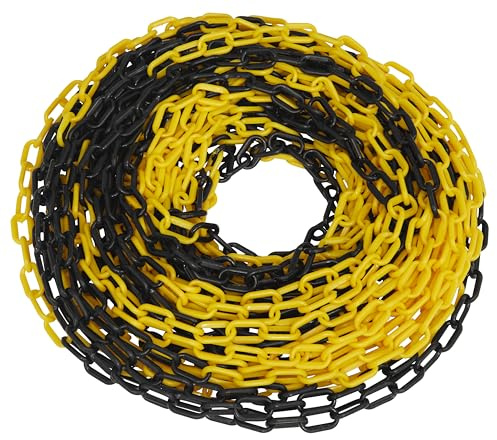 Sealey BYC25M Kunststoffkette, 25 m x 6 mm, Schwarz/Gelb