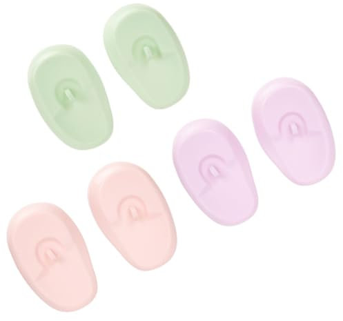 ORFOFE Hair Dye Ear Covers 3 Pairs Silicone Ear Caps Reusable Waterproof Heat Resistant for Salon Hair Coloring Bathing