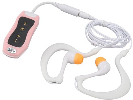 Yunir Lecteur MP3 de Natation étanche, Casque de Natation à Mémoire IPX8 8G Recouvert de Caoutchouc, Lecteur de Musique USB avec écouteurs, pour la Natation, la Plongée, la Course à