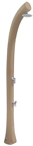 Doccia Solare da Esterno Giardino 26L Miscelatore e Lavapiedi Arkema New Happy Dove gray