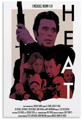 Heat Vintage-Filmposter auf Leinwand, Wandkunst, Dekoration, Wohnzimmer, Schlafzimmer, Dekoration, Poster, 30 x 45 cm, ungerahmter Stil