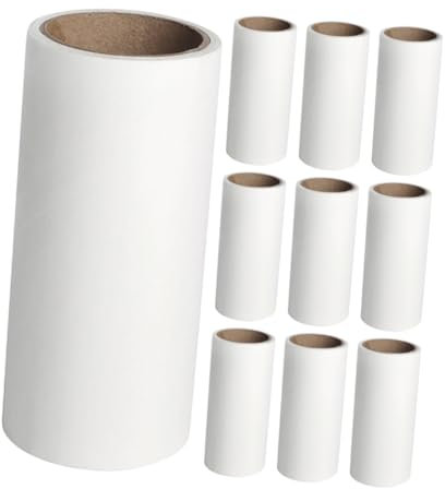 PRETYZOOM 10pcs Lint Roller Refills Pet Hair Remover Sticky Sheets Portable Dog Hair Remover for Clothes Lint Rollers Refills for Carpet Cleaning