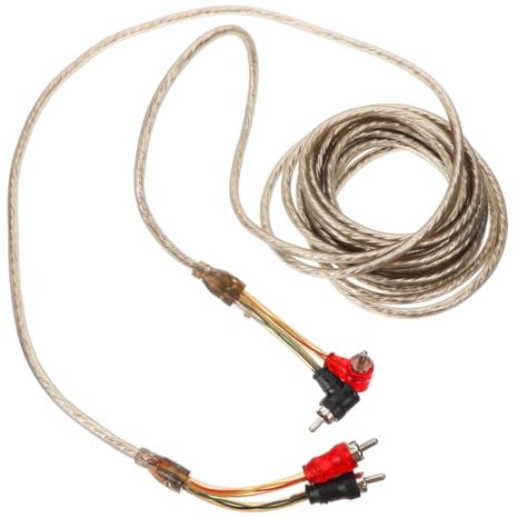 ULTECHNOVO 5m Car Audio Wire for Subwoofer Connector Speaker Cable Bare Wire Car Audio Speaker Connectors Rca Adapter
