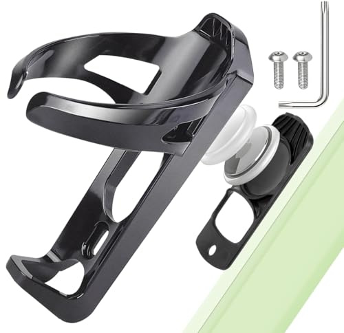 Porte Gobelet Vélo Carbone avec Cache Airtag Support Velo Secret | Support Bouteille Ultra-Léger Anti-Vol pour VTT/Road Bike | Compatible Apple AirTag | Fixation Rapide sans Outil