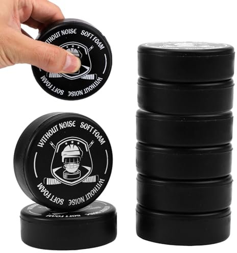 BOXOB 8 STK Eishockey Pucks, Weicher Schaumstoff 7,5cm Durchmesser 2,54cm Dicke Leicht Geräuscharm für Praxis Training und Indoor
