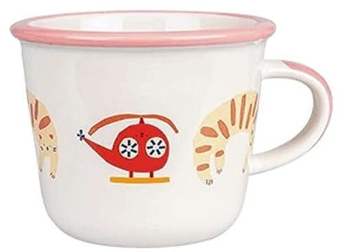 Taza Lindas tazas de café for mascotas, tazas de cerámica Vintage for perros y gatos, tazas for beber reutilizables for microondas, 12,3 Oz for café, té con leche, Etc. Con asas(Pink)