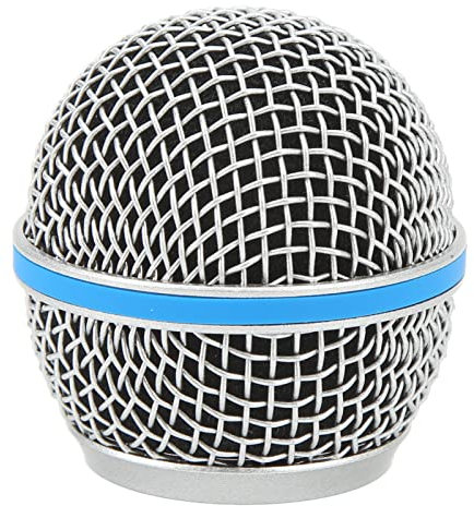 Mesh a testa a sfera microfono, griglia in acciaio inossidabile griglia Sostituzione per beta58A Filtro interno in schiuma interno in schiuma anticonfesabile resistente