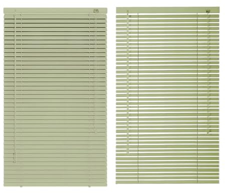 Persianas Venecianas Aluminio Medida 25cm Lamas, Hogar Oficina Interior Persiana Personalizables 45cm 60cm 80cm 100cm 120cm 150cm Estores Horizontales Blackout para Oficina Hogar(Verde Claro)