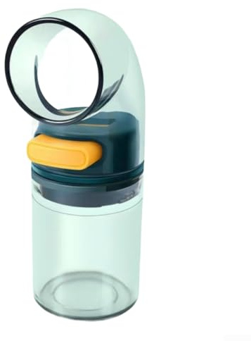 Bottiglia shaker per sale e pepe per cucinare e barbecue, design ricaricabile che consente un'erogazione controllata di condimento per sale, pepe e altro (2 pezzi (1 pezzo (senza base))