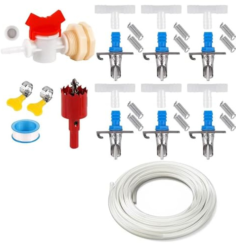 Rdxanc Conigli Waterer A tenuta stagna Duckbill Capezzoli Bevitori Con Accessori Tubo Per Gabbia Alimentazione Animale Piccolo
