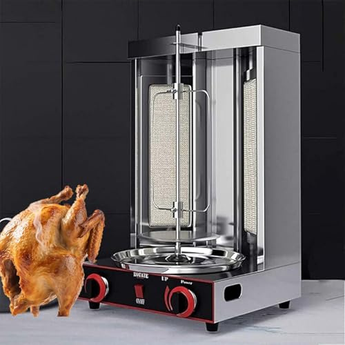 Asador Eléctrico Para Kebab,Máquina,Asador Vertical Para Shawarma,Horno Gyro De Acero Inoxidable Con Ajuste De Temperatura De 360°,Para Hogar,Restaurante Y Fiestas Familiares(Gas-2800P)