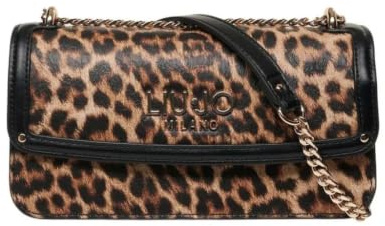 Liu Jo Borsa donna Evrim crossbody S East/West animalier maculata Dimensioni borsa: PICCOLA