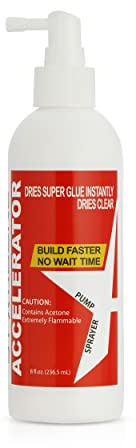 Starbond Pinocchio Pump CA Glue Accelerator, Instantly Dries Super Glue, 8 oz