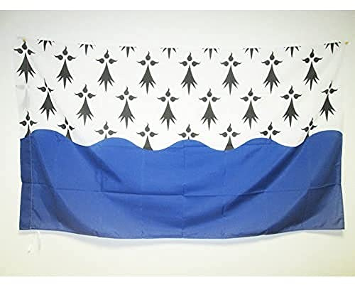 AZ FLAG Drapeau Morbihan 150x90 cm Drapeau Français Polyester 100D Fourreau | Usage intérieur et extérieur Drapeau décoratif coutures doubles et bords renforcés avec fourreau pour mât
