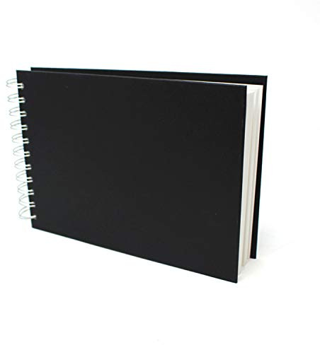 Artway Studio - A5 Quaderno da Disegno spiralato - Paesaggio - 96 facciate/48 Pagine di Carta a Cartuccia da 170 gsm - Quaderno per Schizzi Cartonato Nero