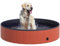 Pawhut Piscina Pieghevole per Cani in PVC, Rosso, 140x30cm (Ã˜xH)