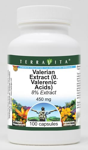 Valerian Extract (0.8% Valerenic Acids) - 450 mg (100 Capsules, ZIN: 512430) - 3 Pack