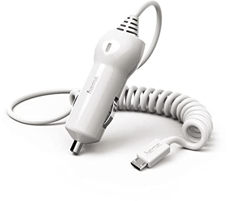 Hama Micro-USB-Autoladegerät, 2,4 A, Weiß