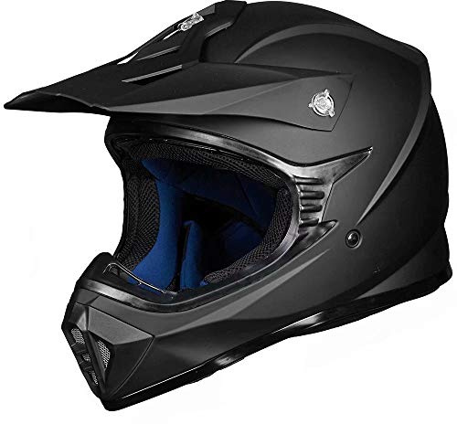 ILM Adult Dirt Bike Helmets Motocross ATV Dirtbike BMX MX Offroad Full Face Motorcycle Helmet, DOT Approved Model 128S (Matte Black, Adult-XXLarge)