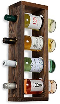 Rustic State - Portabotellas de madera de Sonoma para 4 botellas