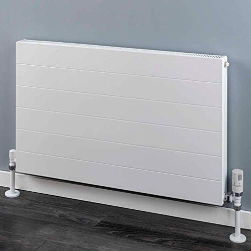 400mm(w) x 500mm(h) White Volta TYPE 11 / K1 Flat Panel, Designer Landscape Radiator - 1115 BTU's Central Heating Radiator (Single Panel/Single Convector)