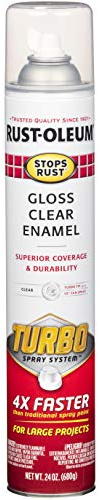 Rust-Oleum 353345 Stops Rust Turbo Spray System Spray Paint, 24 oz, Gloss Clear