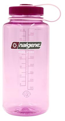 Nalgene Sustain Tritan BPA-Free Water Bottle Made with Material Derived from 50% Plastic Waste, 32 OZ, Wide Mouth, Cosmo