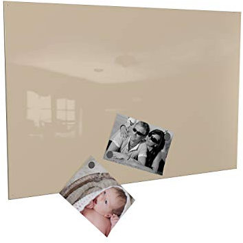 Magnettafel Magnetwand (verschiedene Größen und Farben) inklusive 10 Magnete - Made in Germany (40 x 60 cm, vanille/beige)