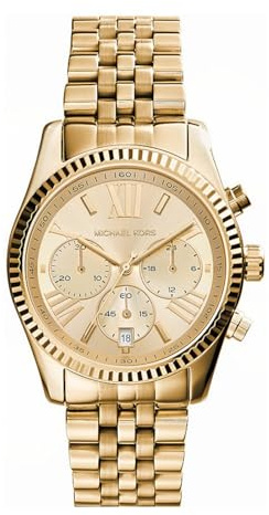 Michael Kors Lexington Watch for Women, Quartz Chronograph Movement with Stainless Steel Strap