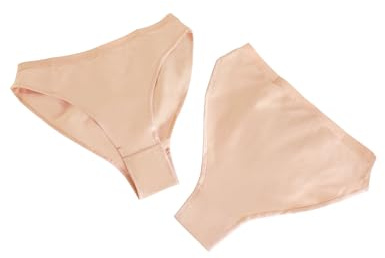 Phoeswan Dance Briefs for Women, Seamless Tan Ballet Underwear for Ballet, Gymnastics (2pcs Tan, Size Small)