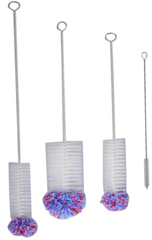 PartyKindom 4pcs Bottle Cleaning Brush Long Handle Kettle Cleaner Multifunctional Cleaning Supplies
