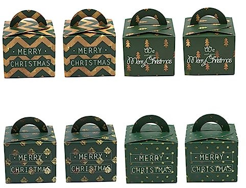 SOLUSTRE 8stücke Pack Papier Geschenkbox Für Weihnachten Schachtel Als Pralinenschachtel Oder Bonbonpapierschachtel Für Partygeschenkboxen Und Bastelarbeiten