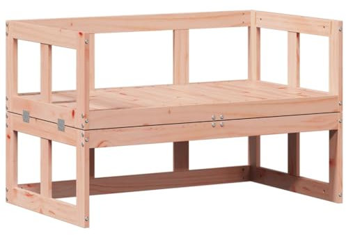 vidaXL Gartensofa 2-in-1, Gartenmöbel Verlängerbar, Sitzbank Bank Sofa für Garten Terrasse, Loungesofa Gartenbank, Massivholz Douglasie