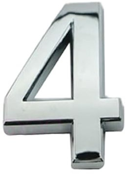WANGZEYU Hausnummer 1PC Ziffer Türschild Haus Schublade Zeichen Ziffern 0 bis 9 Kunststoff Nummernschild Hotel Home Aufkleber Adresse Türetikett Hausnummernschild(4)