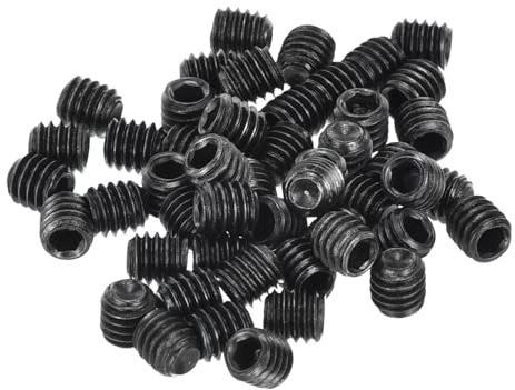sourcing map Innensechskantschrauben, 50 Stück, M4 x 4 mm, metrisch, Karbonstahl, Innensechskant, Gewindestift, für die Reparatur von kompakten Instrumenten, Maschinen und Geräten (schwarz)